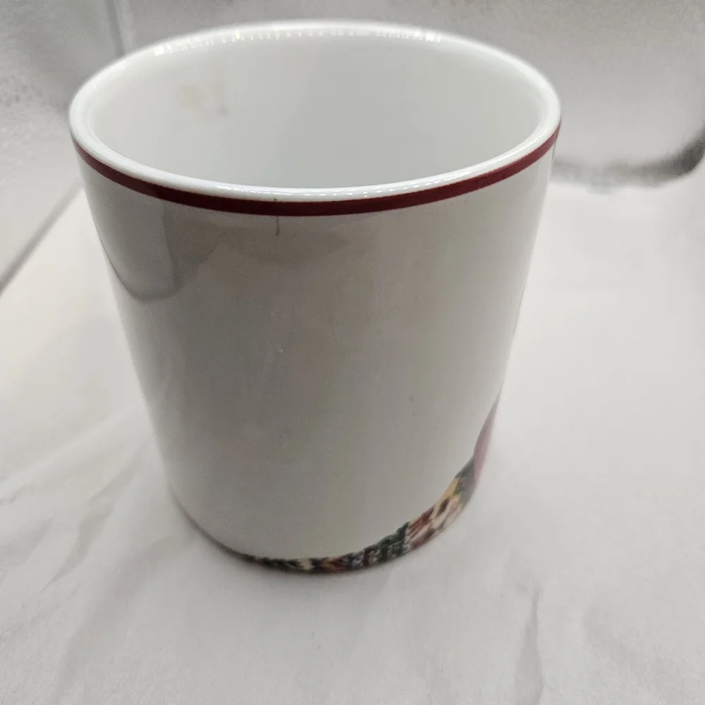 Williams Sonoma White and Brown Dog In Sweater Mug